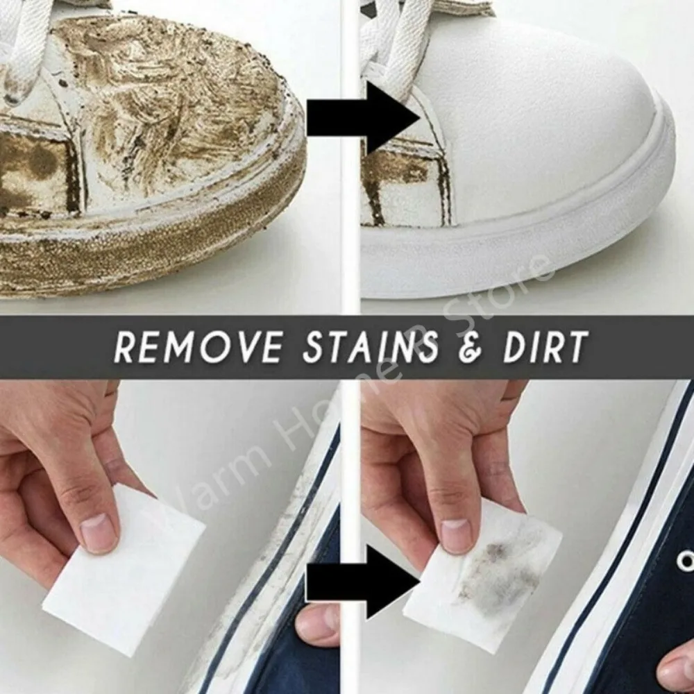 Shoe brush Sneaker Cleaning Wipes Travel Portable Sneaker Disposable Quick Cleaning Wet Wipes White Shoes Artifact Shoe Cleaners 5