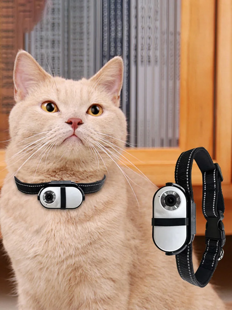 HD 1080P Cat Camera Collar with Video Record Small Action Camera with 32GB Memory Card Body Camera for Work Travel Pet Walking