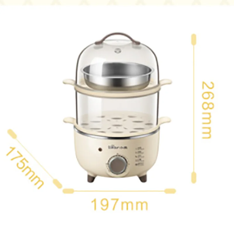 Bear 2 Layers Household Electric Steamer Portable Egg Cooker Food Breakfast Steaming Cooking 220V  egg cooker 6