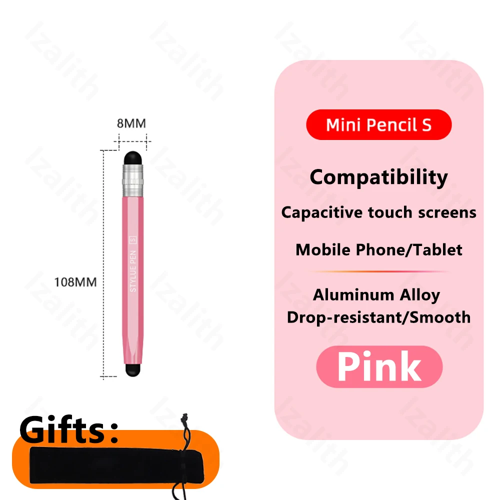 Touch Pen For Tablet Universal Pencil Capacitive Stylus Double Dual Silicone Head For iPad Android Smart Phone