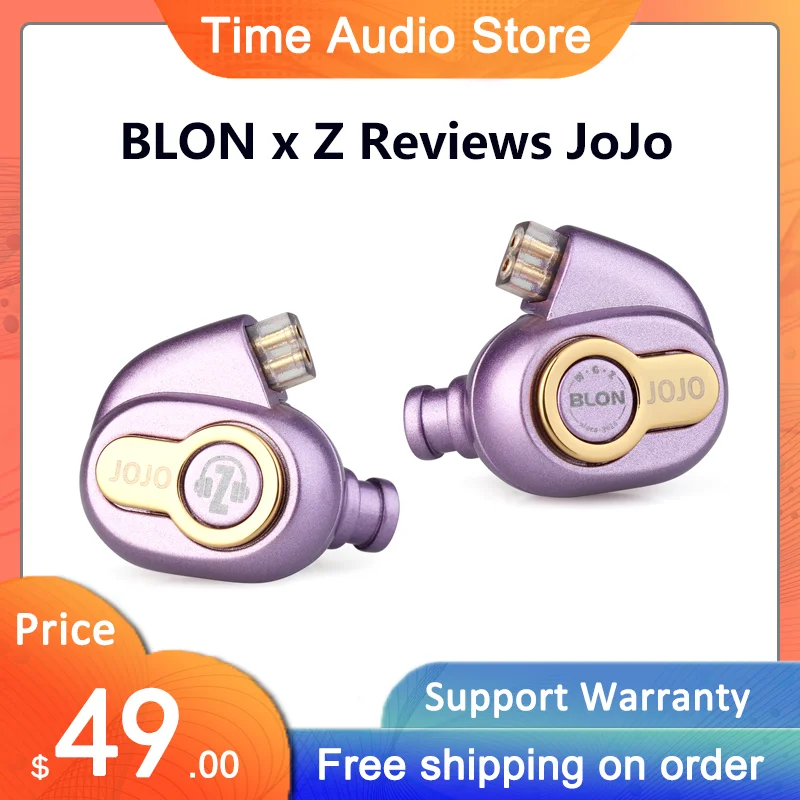 

BLON x Z Reviews JoJo 10mm Dynamic Driver In-Ear Monitor HiFi Earphone with Removable Cable for Audiophile Musician