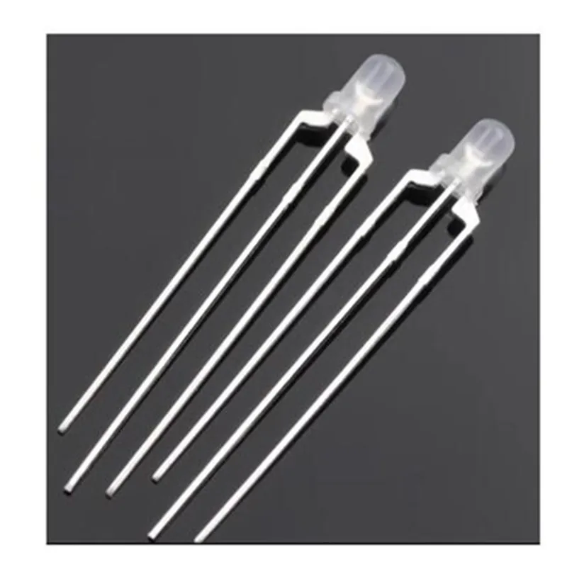 

50PCS 3MM red blue double color of Yin, Yang mist frosted astigmatism beads super bright LED light-emitting diodes lamp