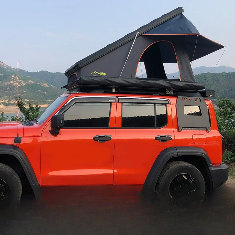 

Triangle raised roof tent tank 300 Mercedes Benz Wrangler SUV car self-driving tour double hard top aluminum alloy
