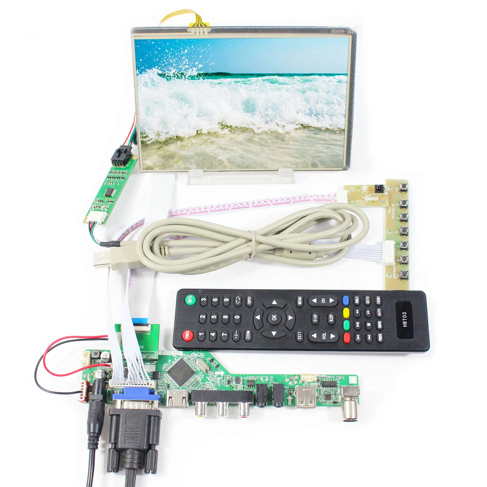 

7-дюймовый телефон, X 80 0 LCD с резистивной сенсорной панелью HD MI VGA AV