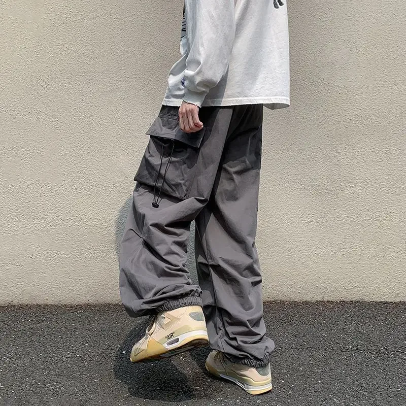 thumbnail image 1 of Pantalones Cargo para Hombre Pantalones Negros Holgados Pantalones Emo Hip Hop Hombre Rectos Y2k Nuevos En Harajuku Multibolsillos Anchos Vintage Trabajo Largos, 1 of 5