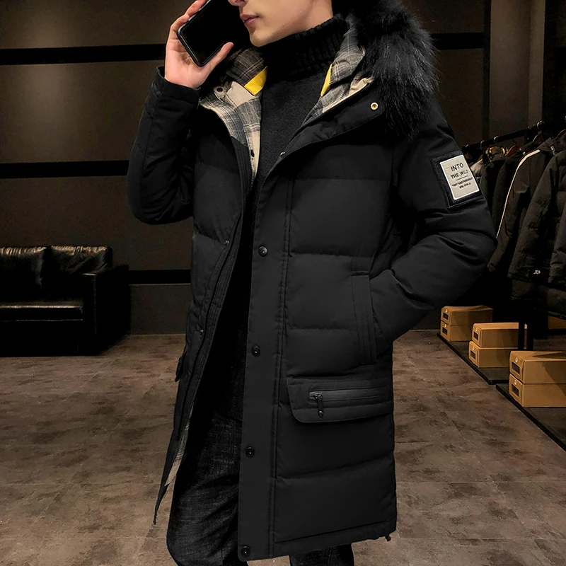 

2023 Winter Jacket Men Fur Warm Thick Cotton Multi-pocket Hooded Parkas Men Casual Fashion Fleece Warm Coat Windbreaker Overcoat