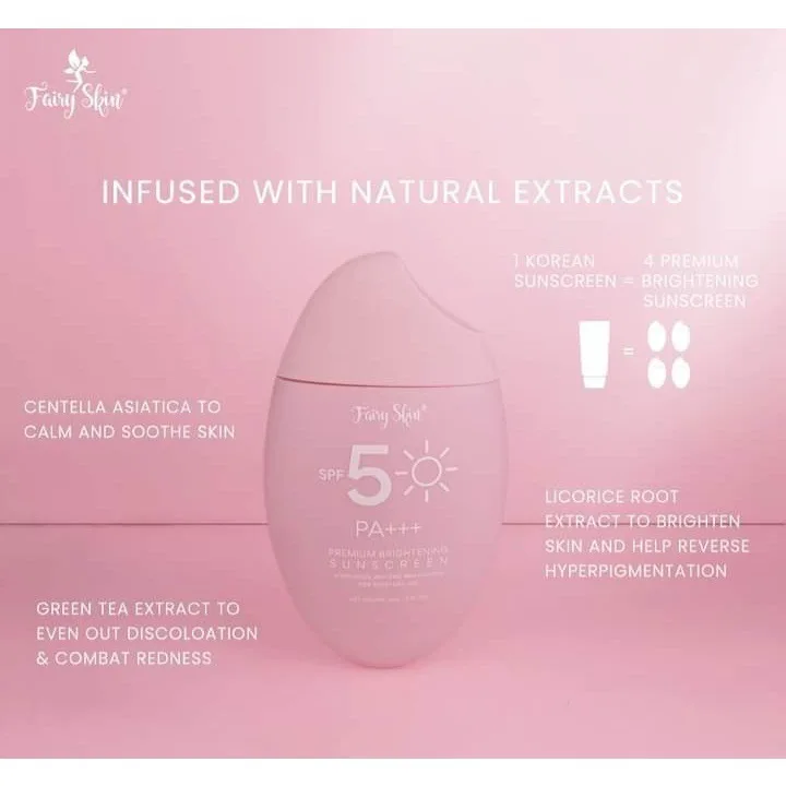 50ml spf50 Philippine Sunscreen Fairy Skin Premium Brightening