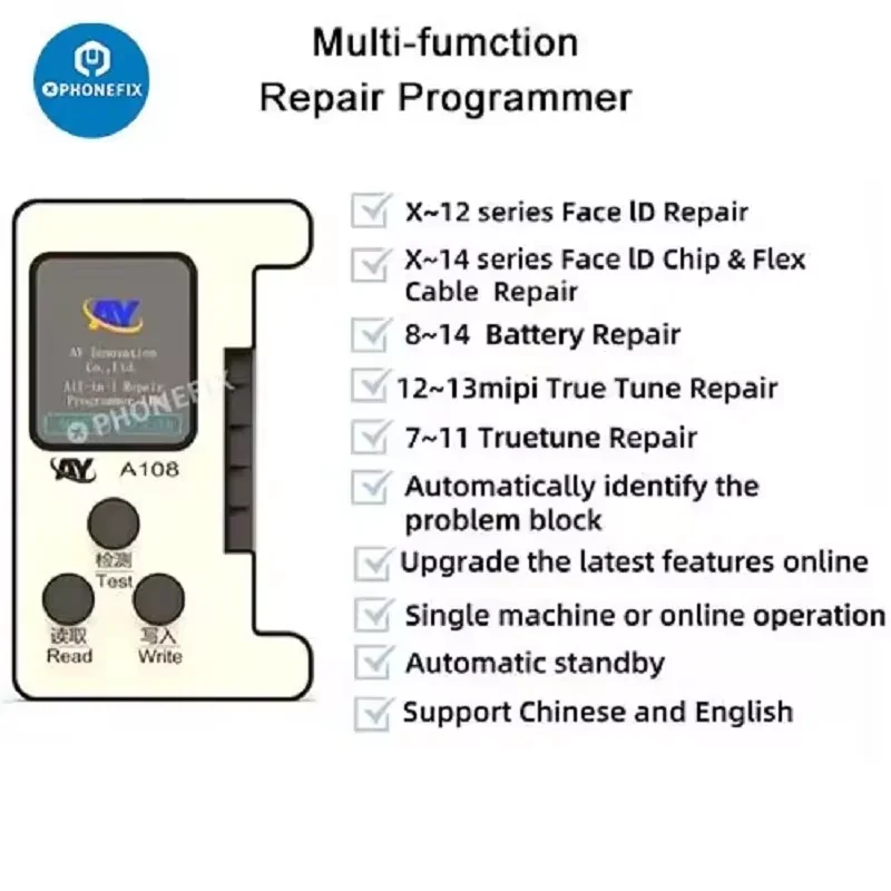 AY A108 True Tone Repair Module A108 BOX Programmer For