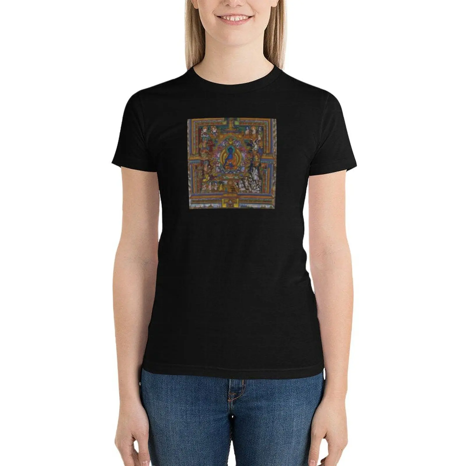 Medicine Buddha T-Shirt plus size tops Short sleeve tee t-shirt dress for Women long