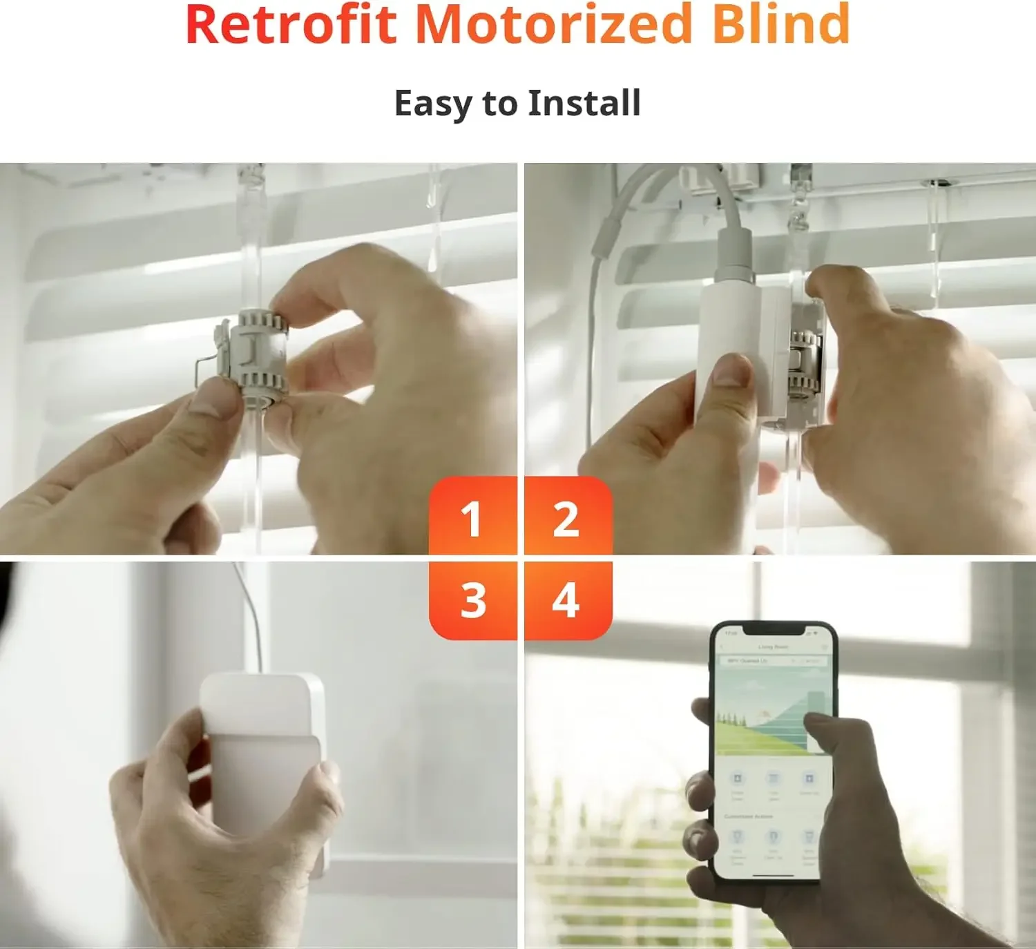 Smart Motorized Blinds with Bluetooth Remote Control