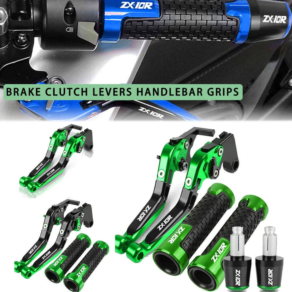 

New For KAWASAKI ZX10R ZX10 R ZX 10R ZX-10R 2016 Motorcycle Aluminium Accessories Brake Clutch Levers Handlebar Hand Grips Ends