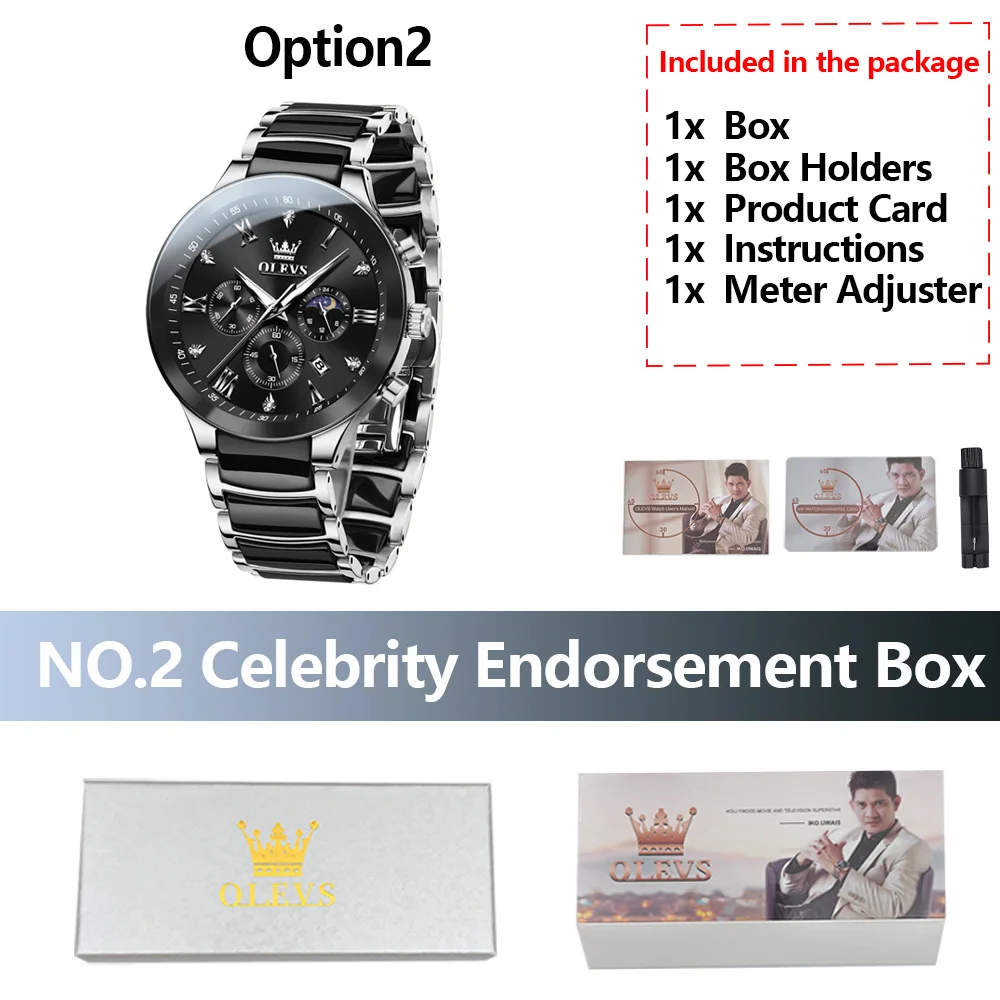 ساعات OLEVS الفاخرة للرجال من الفولاذ المقاوم للصد...