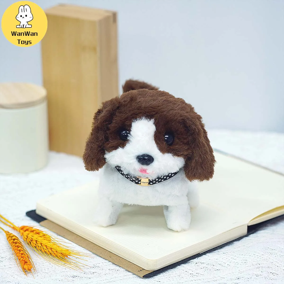 Cute Soft Electric Puppy Brown Pink Gray Puppy Children's Educational Puzzle Universal Birthday Gift For Boys And Girls Children 3