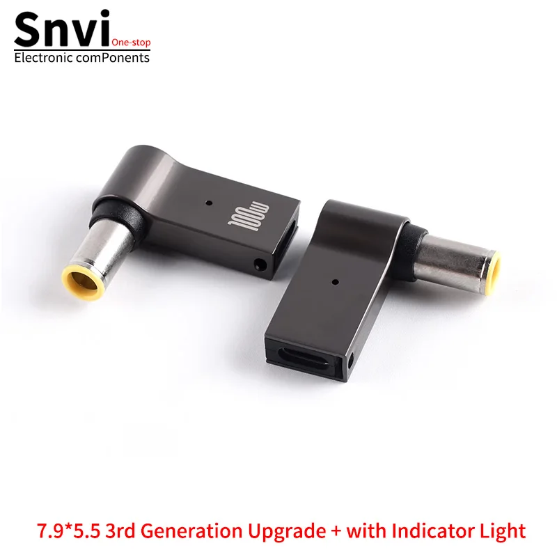 High-Power 100W Fast Charging Adapter: Type-C to DC PD Trigger Cable with Round/Square Port