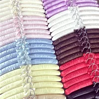 5pcs/Lot Fabric Coated Hanger Sponge Padded Hangers Hanging Clothes Hangers Hotel Shop Display Rack Hangers 18 Colors 38.5CM 1