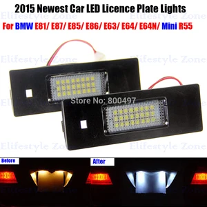 2 x LED Number License Plate Lamps OBC Error Free 24 LED For BMW E81 E87 E63 E64 E85 E86