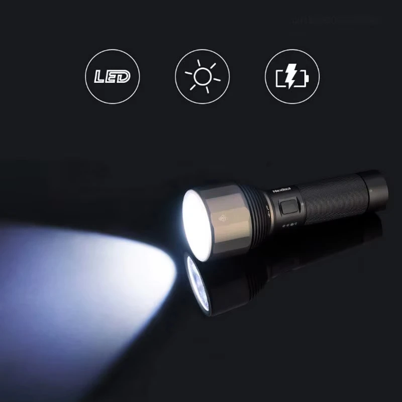 NexTool 2000LM 손전등 380m 5가지 모드 IPX7 방수 LED 손전등 야외 캠핑용 충전식 검색 토치 램프