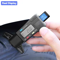 Medidor de profundidade do pneu do carro digital calibres de espessura para o auto seguro pneu de monitoramento do piso medida de detecção de desgaste do pneu instrumento pinça