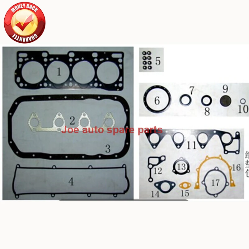 R2 Engine Full gasket kit for Mazda 323/626/E2200/Premacy CP/B2200/Capella/Bongo/Cosmo 2000 2.0 D 1998CC 2.2 D 2184CC 8V 83-98