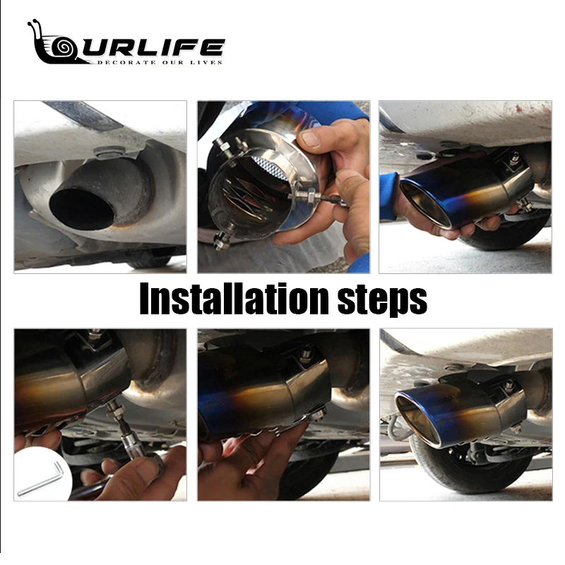 Exhaust Pipe Muffler Tail End Tube for Car Accessories auto parts for Toyota C-HR CHR exhaust muffler tip exhaust trim pipe exhaust pipe muffler