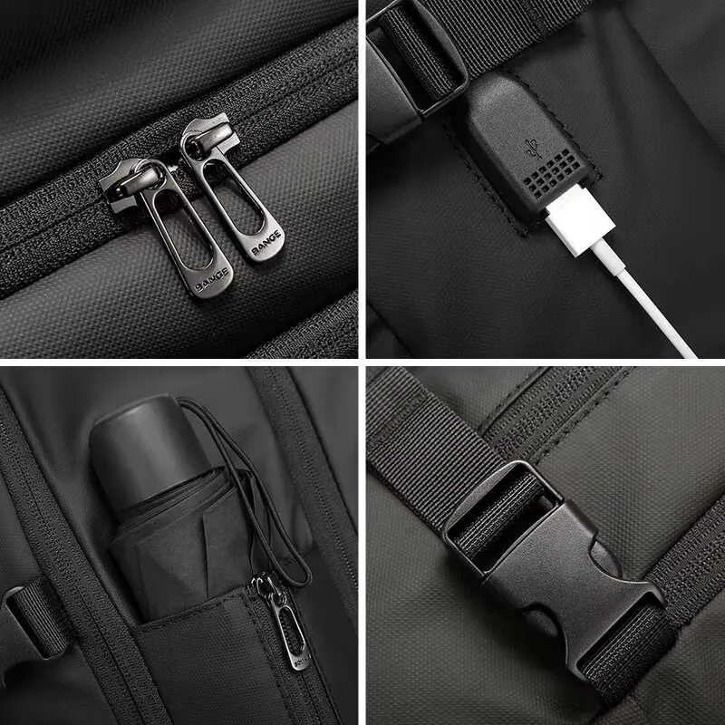 Hottest Large Capacity USB Rechargeable Travel Backpack for Men, New Design 15.6-Inch Waterproof Laptop Bag, Ideal Outdoor Rucks 5
