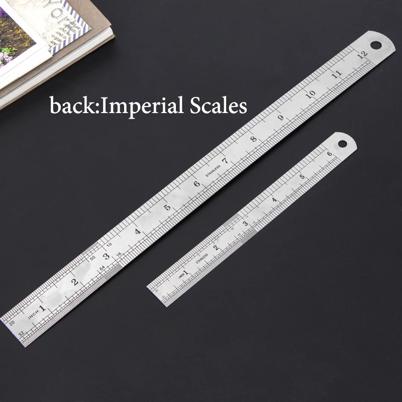 Stainless Steel Ruler Straight Ruler for Office Learning