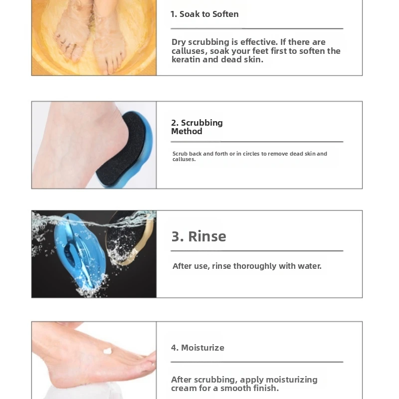 Dead Skin Remover  Nano Glass Heel Scraper Feet Shower Foot Scrubber Pedicure Shower Care CrystalTreat Hair Tools