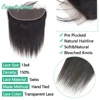 24 26 Inch Straight 13x6 Lace Frontal Brazilian Human Hair Preplucked Transparent Lace Front Only 2x6 Hd Lace Closure Human Hair 3