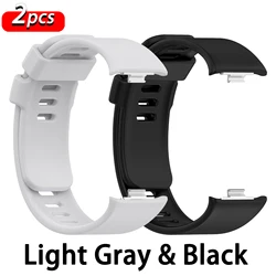 Silicone Sport Strap for Smartwatches - Premium Wristband Accessory (Light Gray - Black)