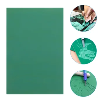 조각 고무 블록 인쇄 제작 스탬프 블록 키트, 시트 인쇄 보드 플레이트 제작, 부드러운 조각 도구, 아티스트