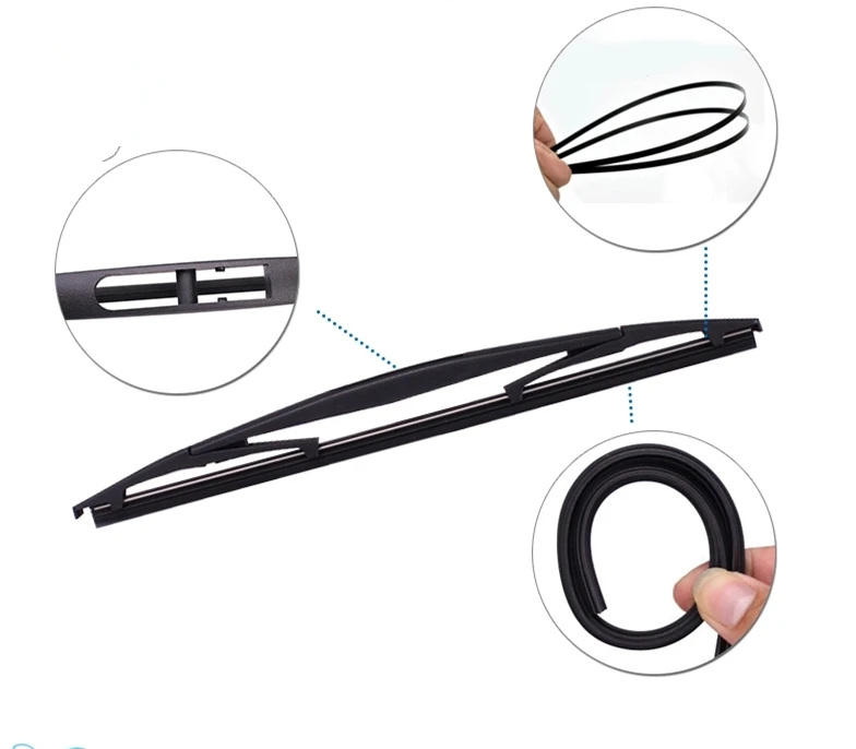 Funduoo 12" Rear Window Rain Windscreen Wipers Windshield Wipers Blade