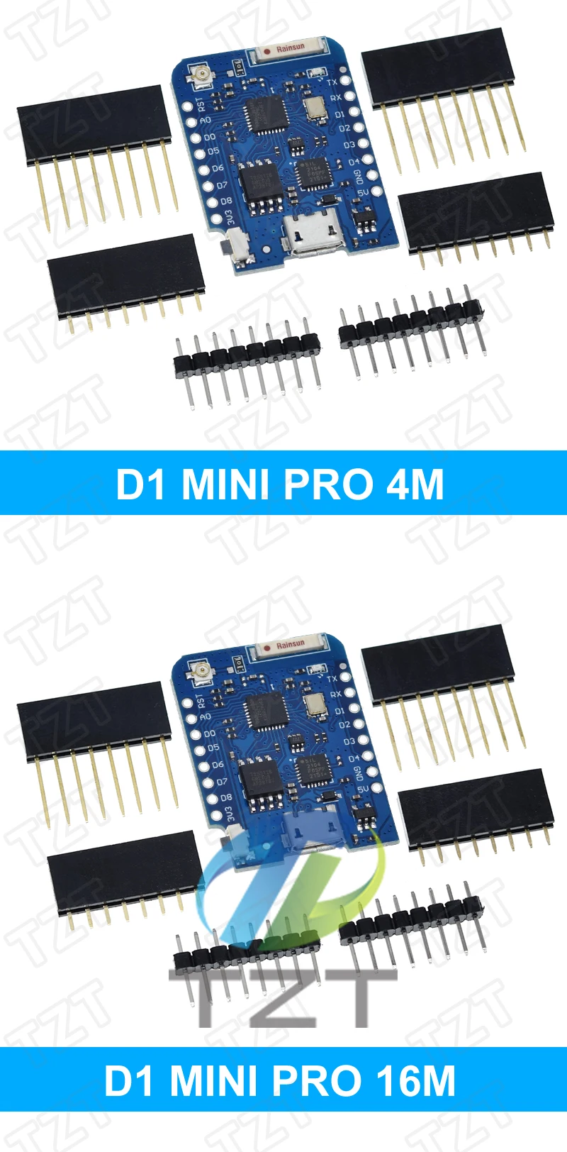 WeMos D1 Mini Pro V3.0 NodeMcu 4 MB/16 MB Bytes Lua WIFI Internet of Things Entwicklungsboard basierend auf ESP8266 CH340G Nodemcu V2 – Detail 22