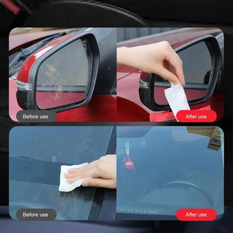 Car Glass Oil Film Cleaner Wipe 10PCS/Pack Window Glass Remover Wipes For Car Window glass cleaner
