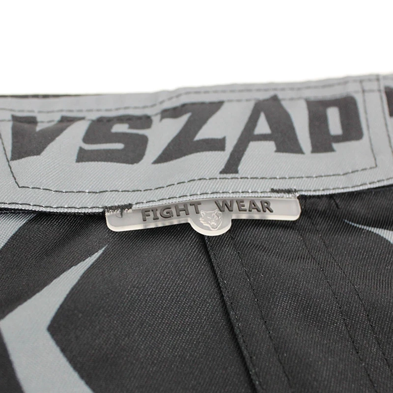 Vszap MMA Shorts Men's Mixed Martial Arts Bjj Jiujitsu Fight Pants Wolf Wrestling Grappling Kickboxing Boxing Training Shorts