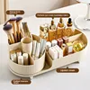 Cosmetics Storage Box Rotating Pen Holder Vanity Table Desktop Makeup Brush Organizer Lipstick Eyeshadow Powder Puff Shelf -- 5