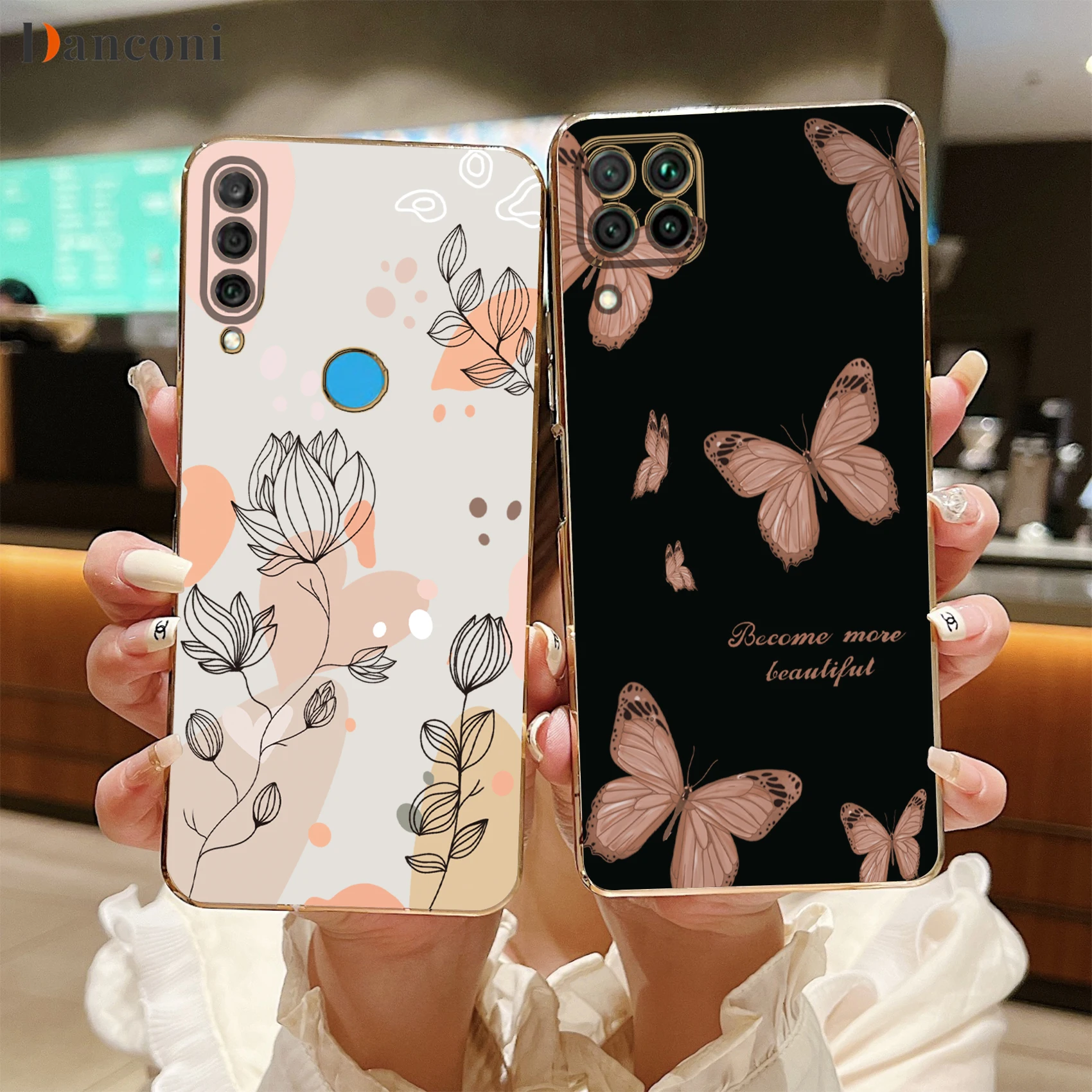 Custodia Per Telefono Con Placcatura Quadrata Astratta Per Huawei P30 Lite P 30 P20 P40 Lite Pro P Smart 2019 Smart Z Plus 2018 Cover