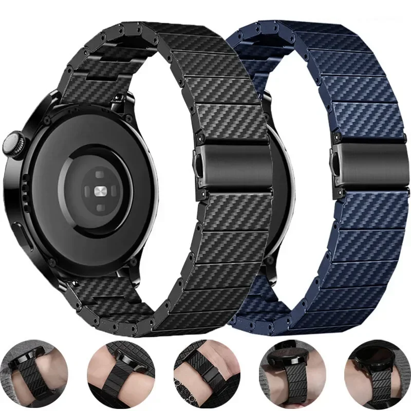 Carbon Fiber Pattern 20MM Watch Band Bracelet