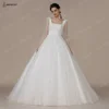 BEPEITHY Customized Shinny Square Bride Wedding Dresses For Women Long Sleeves Glitter Open Back Bridal Modern Ball Gown 2023 5