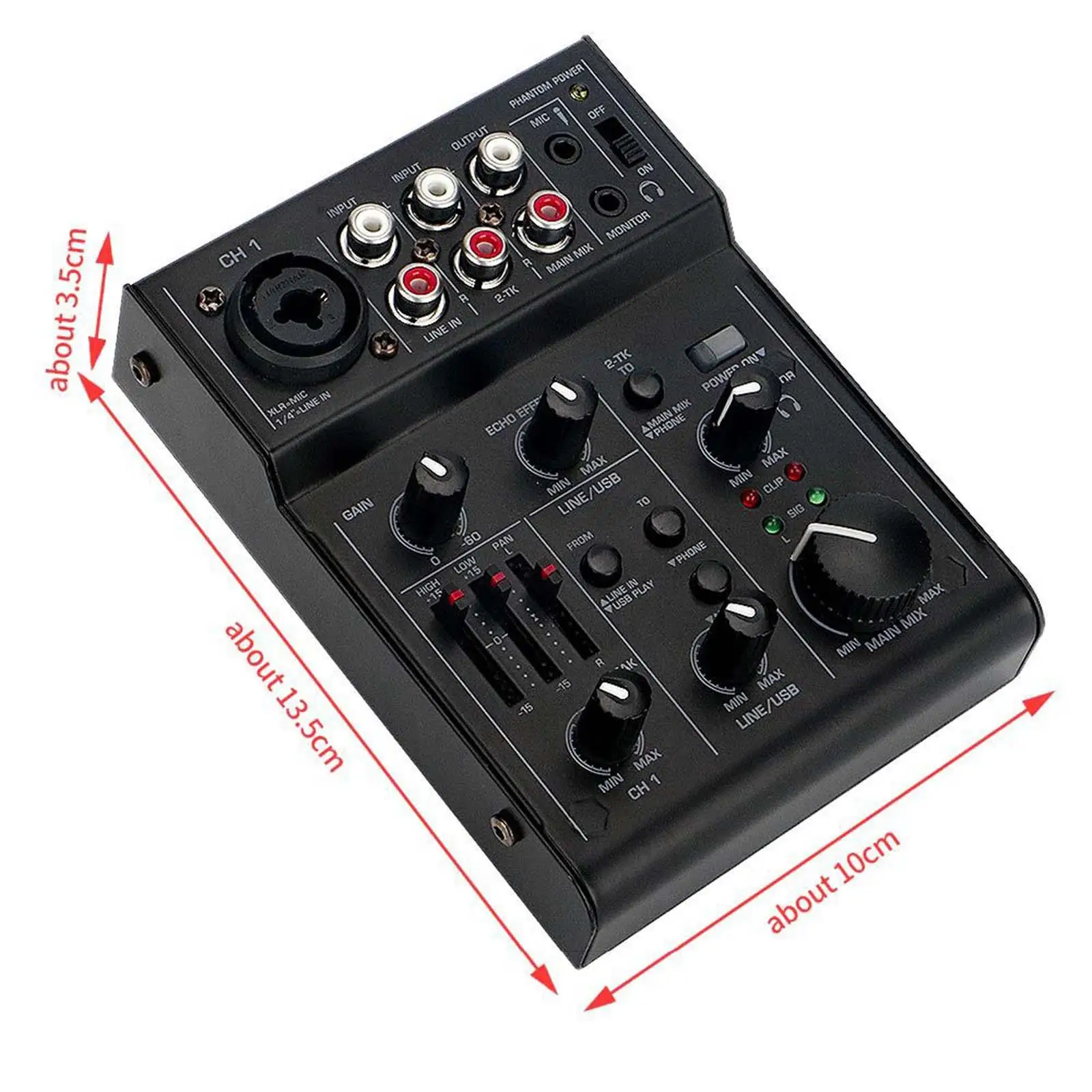 

Digital Mixer Easy Connection Universal Interfaces Audio Mixer Controller Portable for Microphone Mobile Phone Power Amplifier