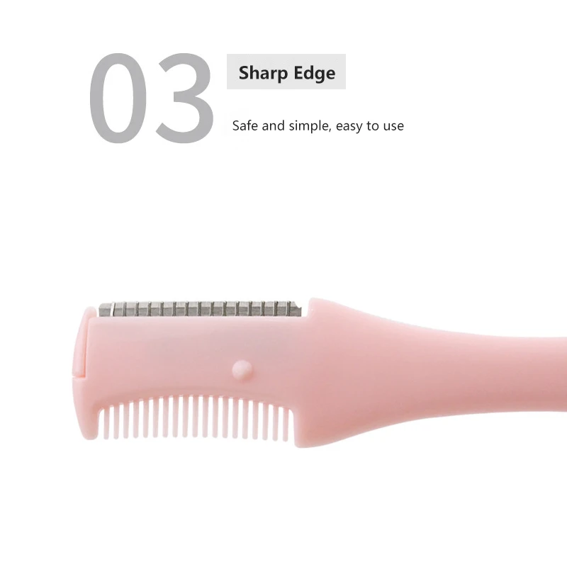 1Pcs Safe with mirror Ladies Face Shaver Eyebrow Trimmer Blade Anti-Scratch Razor Makeup Tools Eyebrow Trimmer Face Razor for Wo
