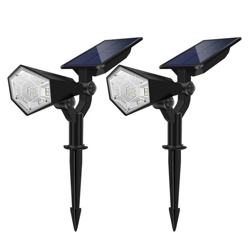 

2 Pcs Solar Landscape Spotlights,IP65 Waterproof Adjustable Lights, Solar Lights,For Pointed Paths In Courtyard Walkways