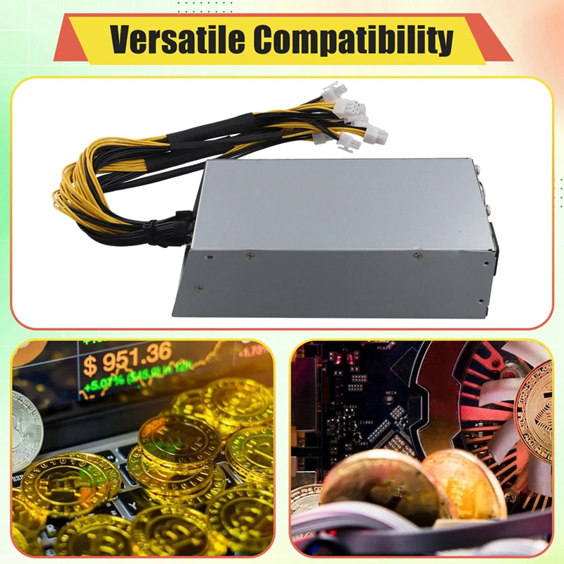 APW3+-12-1600W PSU 전원 공급 장치 Goldshell Ant AC-DC PSU-ABFB용 Bitmain용 마이닝 PSU