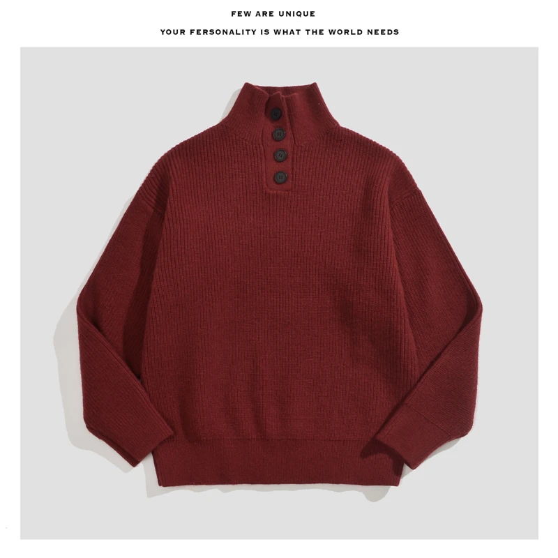 Streetwear Men's Clothing Sweater For Men Pullovers Men's Sweat-shirt Knit Spring Autumn Fashion Casual Hombre Warm Solid Male