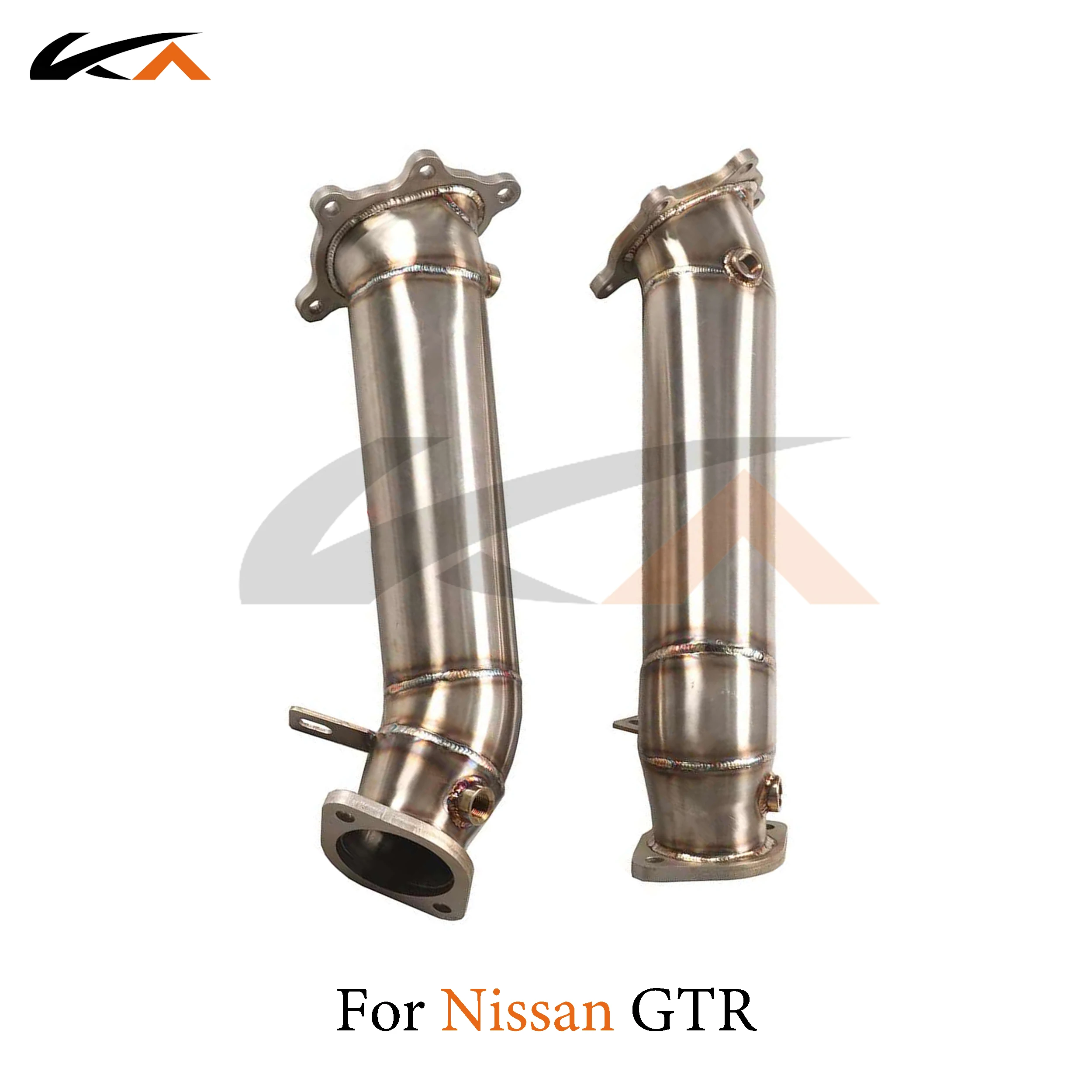 KA 튜닝 다운파이프 배기 스테인리스 스틸 헤더, 닛산 GTR 3.8T 퍼포먼스 자동차 부품 촉매, 3.5 인치 파이프 포함