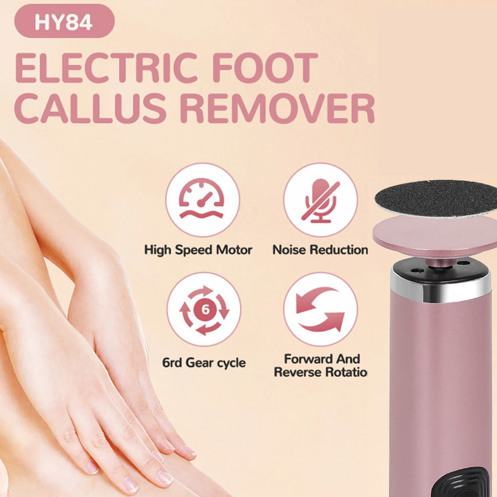 Wireless Electric Grinder Rechargeable Foot Callus Remover Feet File Heel Dead Skin Removal Professional Pedicure Tool_voghion.com