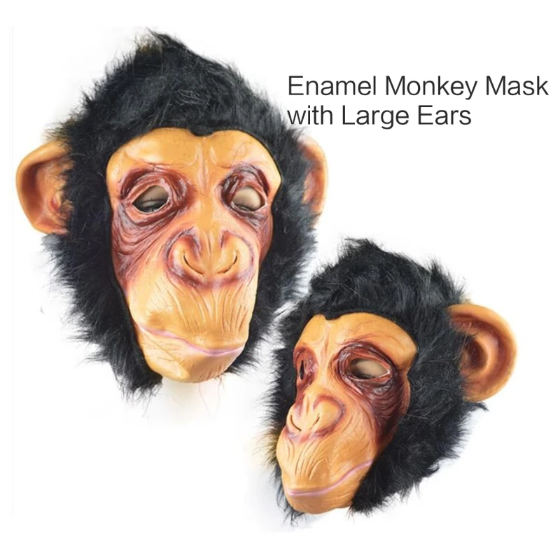 Halloween Novelty Funny Animal Mask Simulation Gorillas Masks Monkey Head Shape Headgear for Party