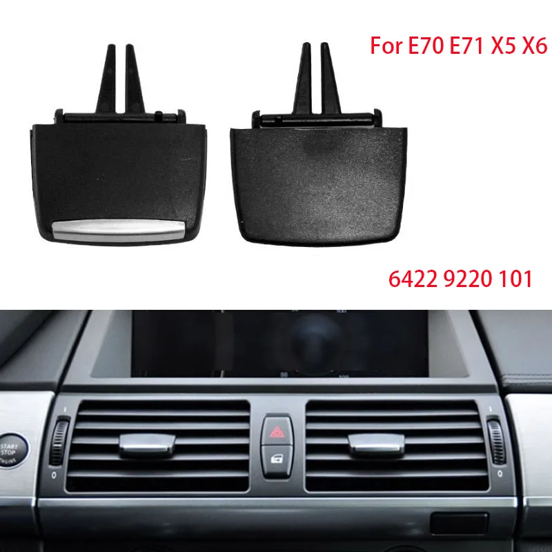 Air conditioning vent toggle piece outlet card pad clip repair bag wind direction adjustment plectrum knob for BMW X5 X6 E70 E71 ac air conditioner vent grille air conditioning repair kit air conditioning knob car ac control valve adjust clip