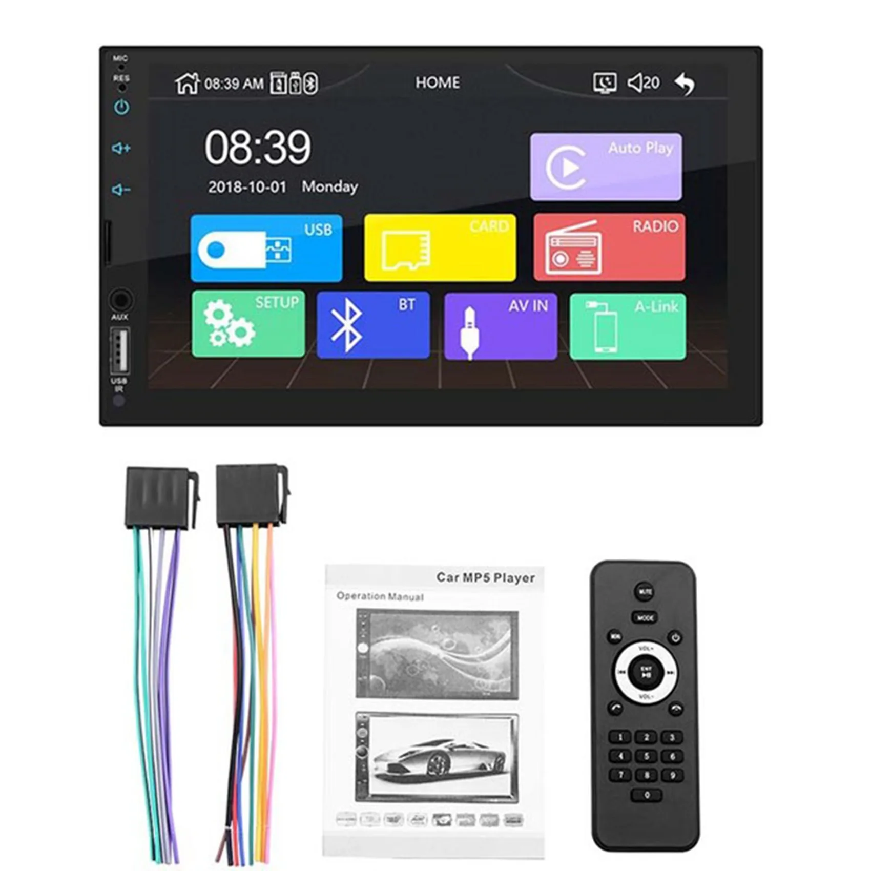 

Автомагнитола 2 Din Carplay, Bluetooth, Android, автомобильный стереоприемник, 7-дюймовый сенсорный экран, MP5-плеер, USB, ISO, аудиосистема X2