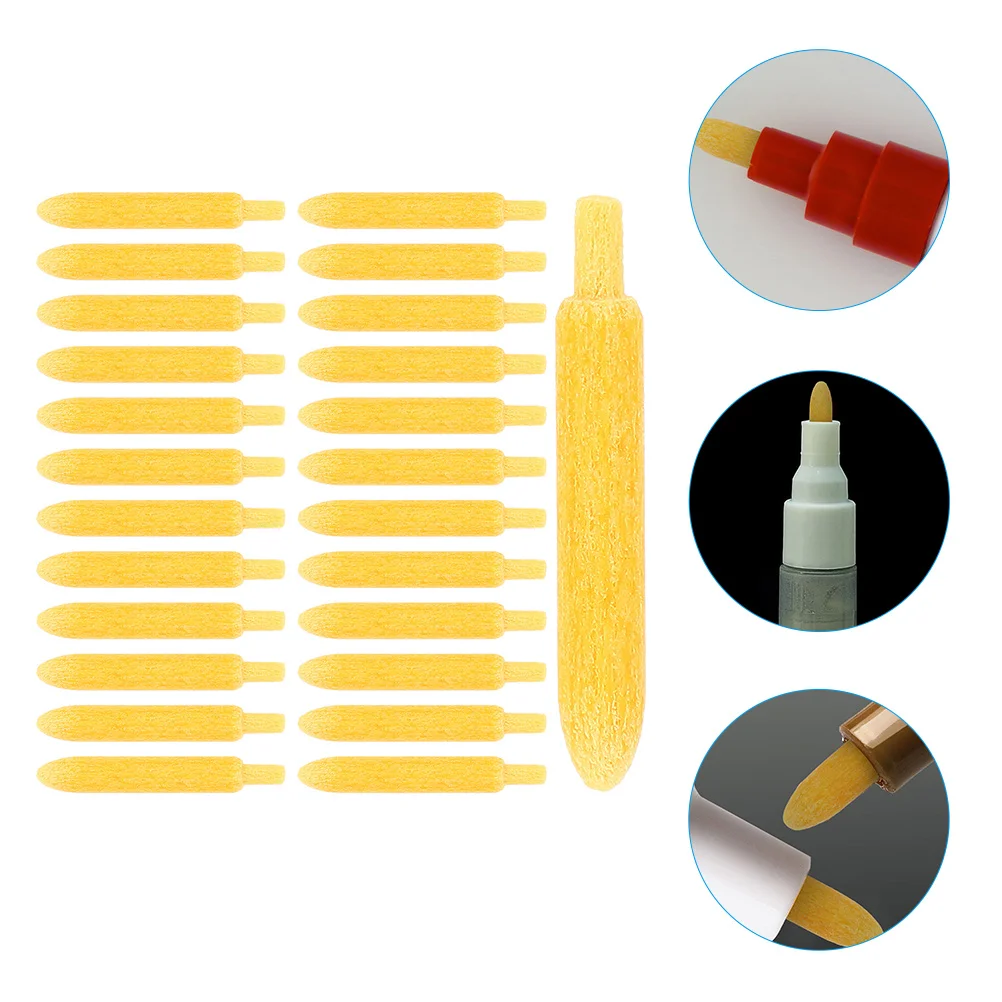 

50 Pcs Paint Pen Refill Universal Tips Stylus Nibs Accessories Polyester Chemical Fiber Portable Points School Supplies