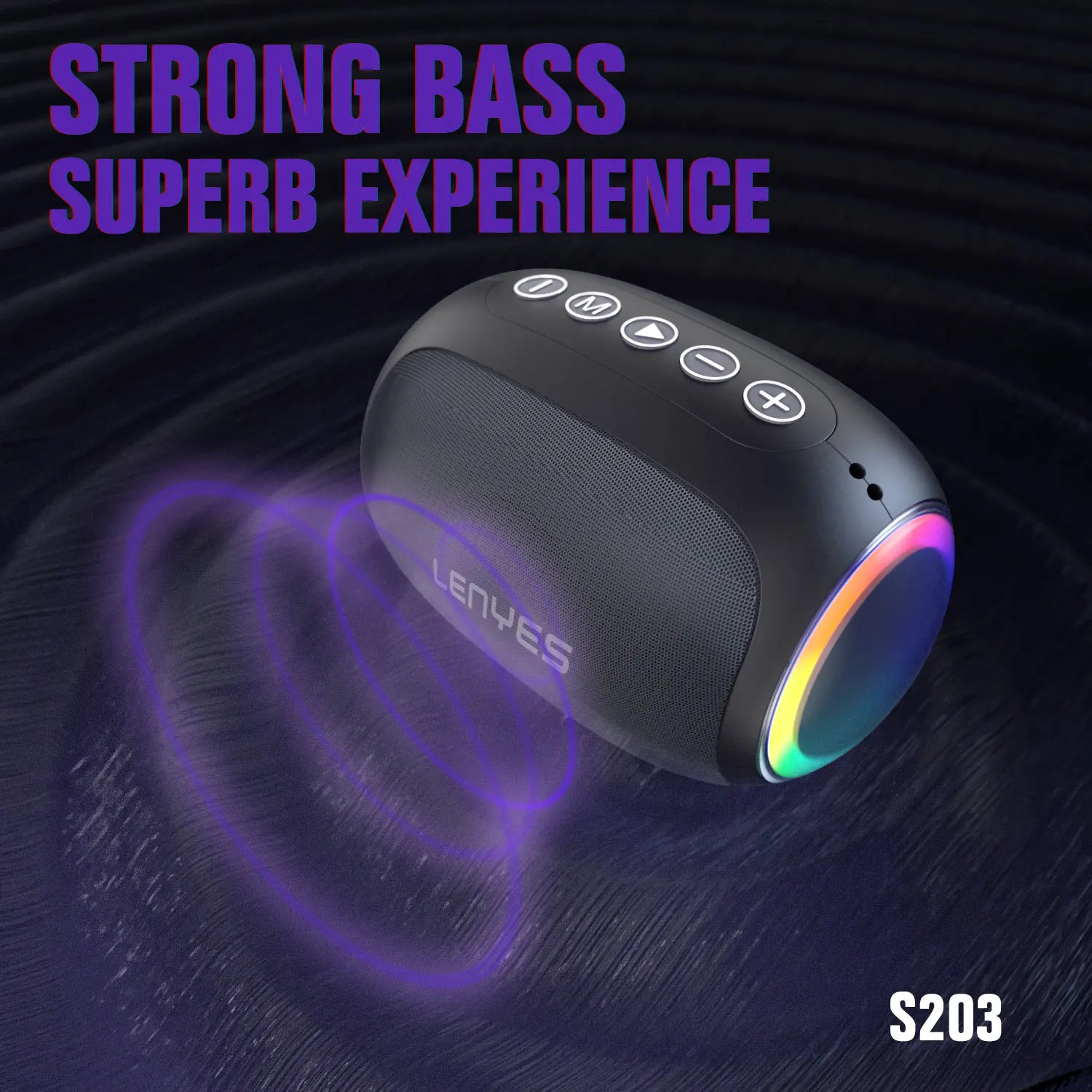 LENYES S203 Speaker Bluetooth Powerful Portable Bluetooth Speaker